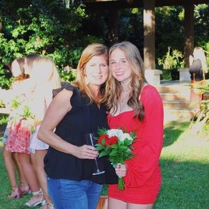 GORGEOUS RED DRESS WORN ONCE!!